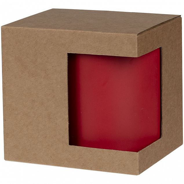 Коробка для кружки с окном Cupcase, крафт с логотипом в Санкт-Петербурге заказать по выгодной цене в кибермаркете AvroraStore