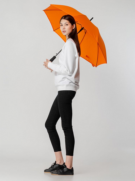 Зонт-трость Color Play, оранжевый с логотипом в Санкт-Петербурге заказать по выгодной цене в кибермаркете AvroraStore