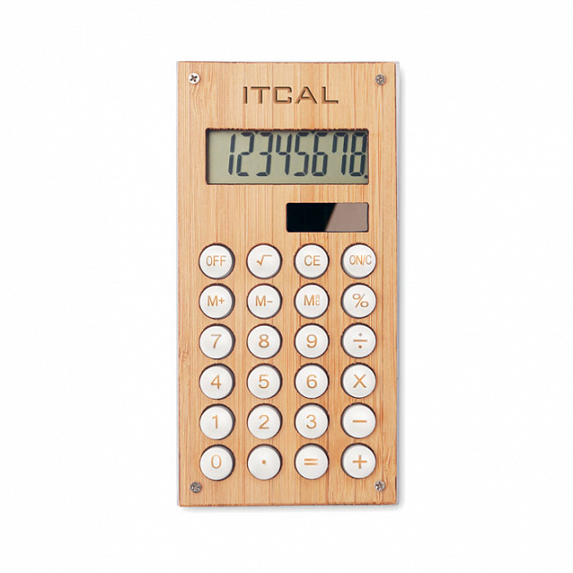 Калькулятор 8-разрядный бамбук с логотипом в Санкт-Петербурге заказать по выгодной цене в кибермаркете AvroraStore