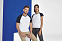 Футболка мужская двухцветная FUNKY 150, белая с ярко-синим с логотипом в Санкт-Петербурге заказать по выгодной цене в кибермаркете AvroraStore