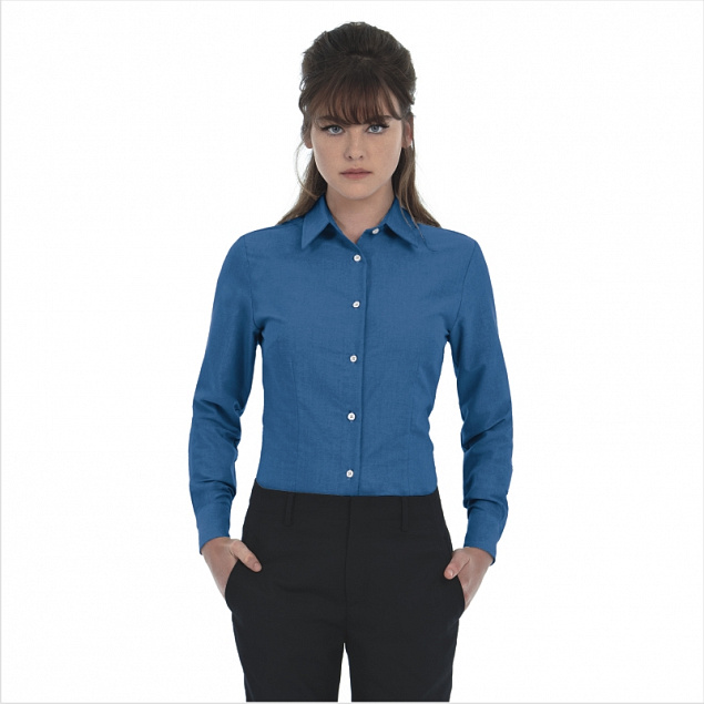 Рубашка женская с длинным рукавом Oxford LSL/women с логотипом в Санкт-Петербурге заказать по выгодной цене в кибермаркете AvroraStore