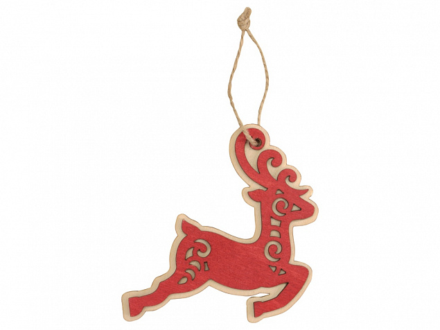 Подвеска деревянная Рождественский олень с логотипом в Санкт-Петербурге заказать по выгодной цене в кибермаркете AvroraStore