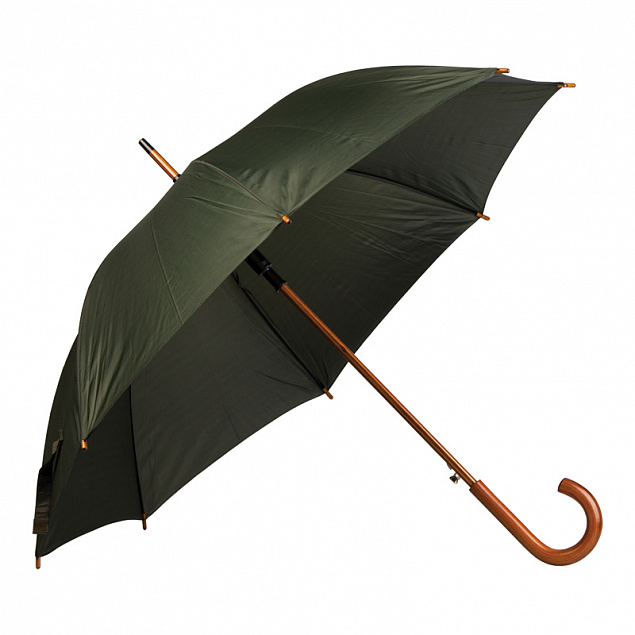 Зонт-трость с деревянной ручкой "Денди" с логотипом в Санкт-Петербурге заказать по выгодной цене в кибермаркете AvroraStore