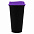 Стакан с крышкой Color Cap Black, черный с фиолетовым с логотипом в Санкт-Петербурге заказать по выгодной цене в кибермаркете AvroraStore