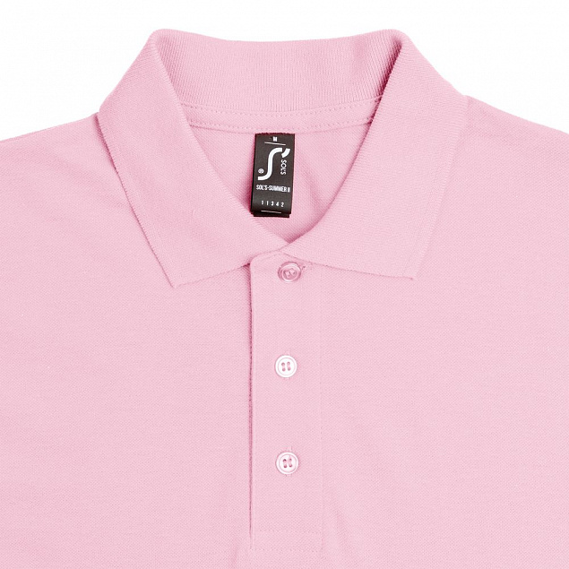 Рубашка поло мужская SUMMER 170, розовая с логотипом в Санкт-Петербурге заказать по выгодной цене в кибермаркете AvroraStore