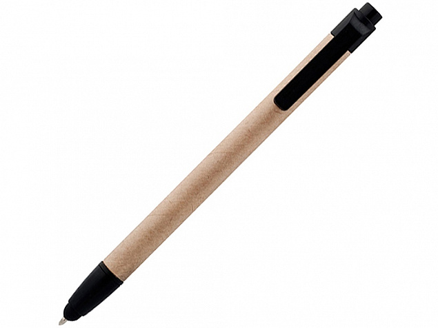 Ручка-стилус шариковая Planet, бежевый/черный с логотипом в Санкт-Петербурге заказать по выгодной цене в кибермаркете AvroraStore