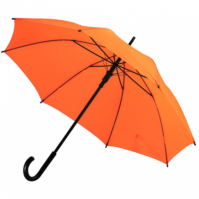 Зонт-трость Standard, оранжевый неон с логотипом в Санкт-Петербурге заказать по выгодной цене в кибермаркете AvroraStore