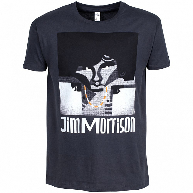 Футболка «Меламед. Jim Morrison», темно-серая с логотипом в Санкт-Петербурге заказать по выгодной цене в кибермаркете AvroraStore