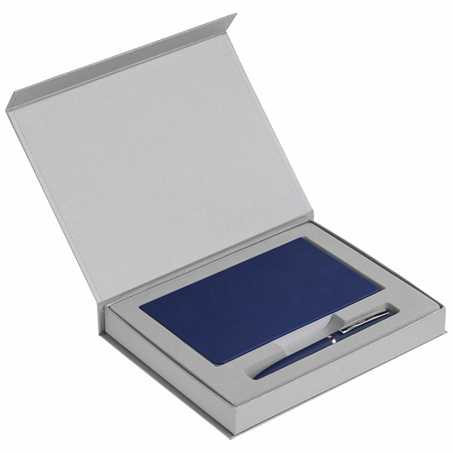 Набор Basis: ежедневник 10х16 см и ручка, синий с логотипом в Санкт-Петербурге заказать по выгодной цене в кибермаркете AvroraStore