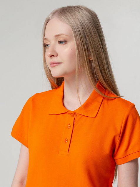 Рубашка поло женская Virma Lady, оранжевая с логотипом в Санкт-Петербурге заказать по выгодной цене в кибермаркете AvroraStore