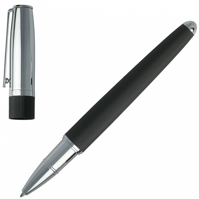 Набор Hugo Boss: папка, брелок и ручка, черный с логотипом в Санкт-Петербурге заказать по выгодной цене в кибермаркете AvroraStore