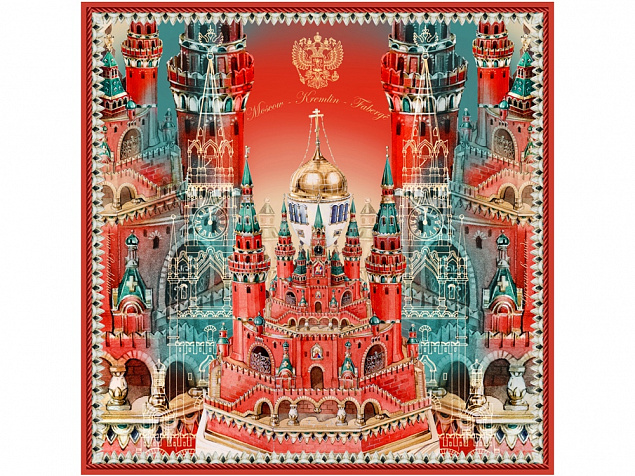 Платок Кремль - Москва - Фаберже с логотипом в Санкт-Петербурге заказать по выгодной цене в кибермаркете AvroraStore