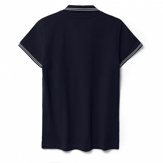Рубашка поло женская Virma Stripes Lady, темно-синяя с логотипом в Санкт-Петербурге заказать по выгодной цене в кибермаркете AvroraStore