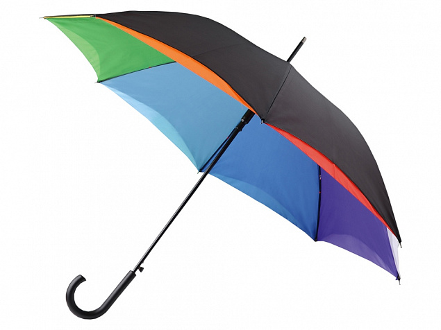 Зонт-трость Радуга с логотипом в Санкт-Петербурге заказать по выгодной цене в кибермаркете AvroraStore