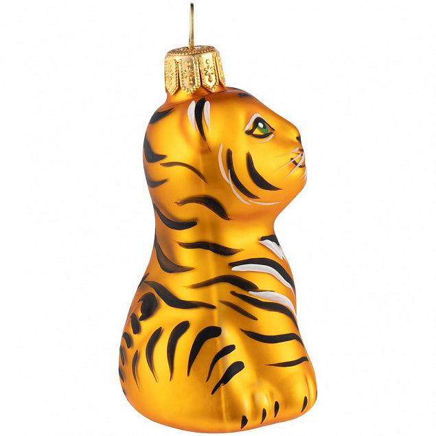 Елочная игрушка «Бенгальский тигренок» в коробке, золотой с росписью с логотипом в Санкт-Петербурге заказать по выгодной цене в кибермаркете AvroraStore