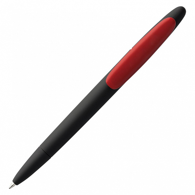 Ручка шариковая Prodir DS5 TRR-P Soft Touch, черная с красным с логотипом в Санкт-Петербурге заказать по выгодной цене в кибермаркете AvroraStore