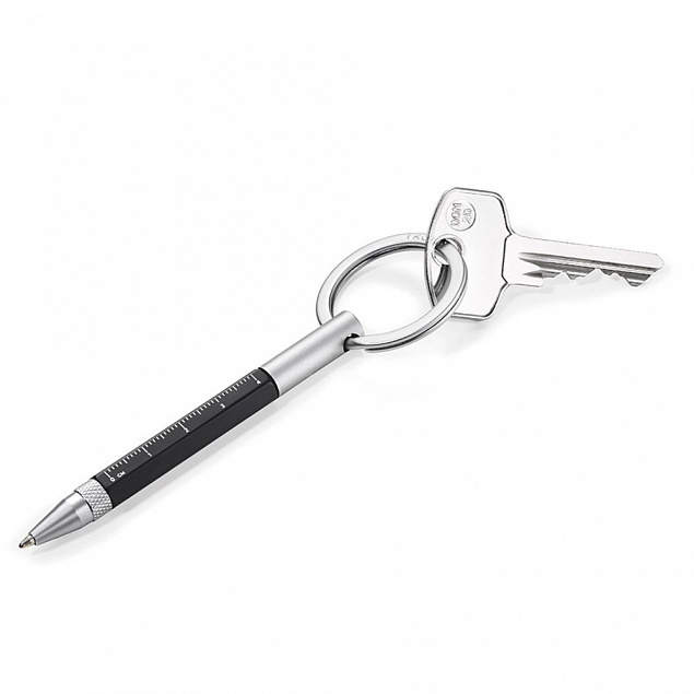 Ручка-брелок Construction Micro, черный с логотипом в Санкт-Петербурге заказать по выгодной цене в кибермаркете AvroraStore