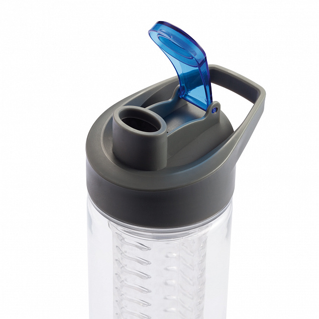 Бутылка для воды Tritan с контейнером для фруктов, 800 мл, синий с логотипом в Санкт-Петербурге заказать по выгодной цене в кибермаркете AvroraStore