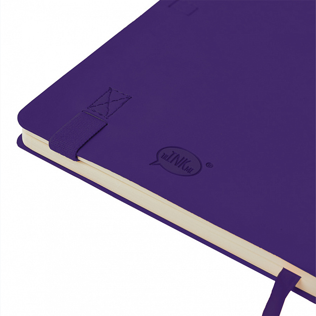 Бизнес-блокнот "Gracy", 130х210 мм, фиолет., кремовая бумага, гибкая обложка, в линейку, на резинке с логотипом в Санкт-Петербурге заказать по выгодной цене в кибермаркете AvroraStore