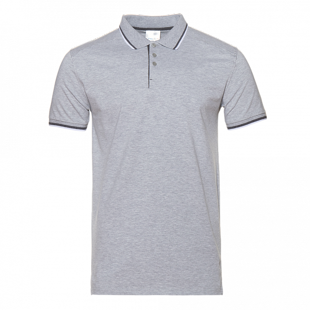 Рубашка поло StanAbsolute Серый меланж с логотипом в Санкт-Петербурге заказать по выгодной цене в кибермаркете AvroraStore