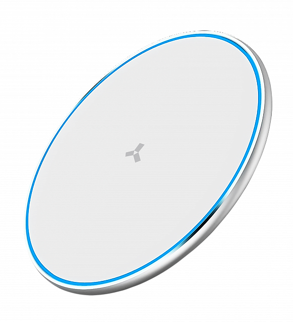 Беспроводное зарядное устройство ACCESSTYLE STONE 15W,  белый с логотипом в Санкт-Петербурге заказать по выгодной цене в кибермаркете AvroraStore