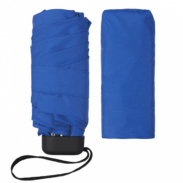 Зонт складной Five, синий с логотипом в Санкт-Петербурге заказать по выгодной цене в кибермаркете AvroraStore