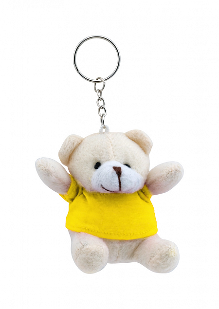 Брелок плюшевый мишка, желтый  с логотипом в Санкт-Петербурге заказать по выгодной цене в кибермаркете AvroraStore