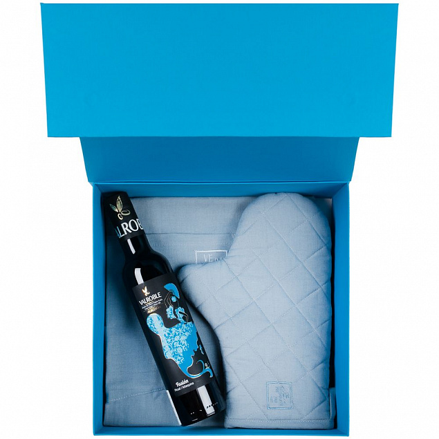 Коробка Quadra, голубая с логотипом в Санкт-Петербурге заказать по выгодной цене в кибермаркете AvroraStore