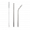 Набор многоразовых трубочек Оnlycofer white (стальной) с логотипом в Санкт-Петербурге заказать по выгодной цене в кибермаркете AvroraStore
