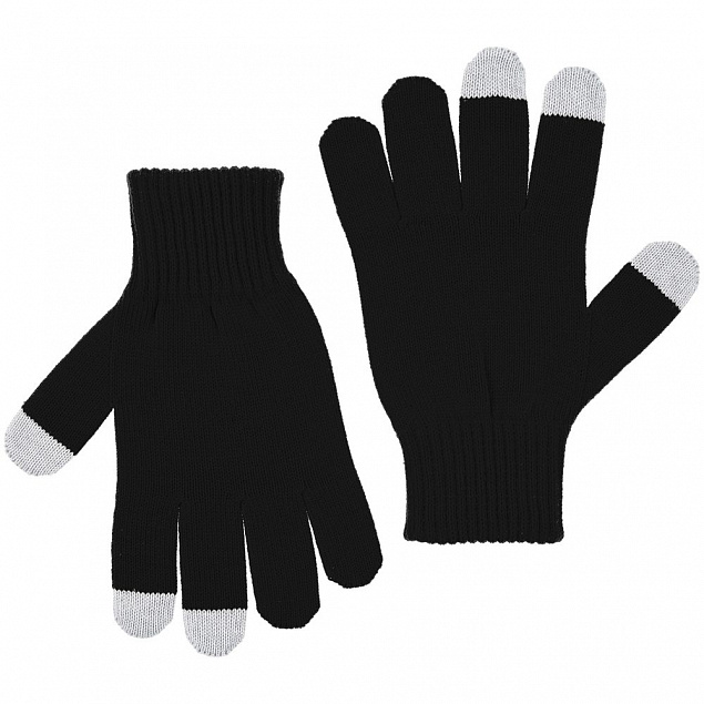 Перчатки сенсорные Real Talk, черные с логотипом в Санкт-Петербурге заказать по выгодной цене в кибермаркете AvroraStore