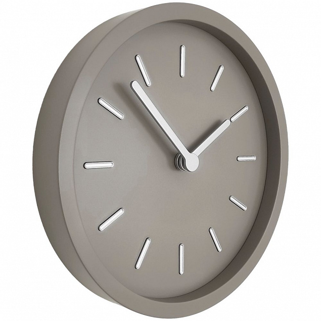 Часы настенные Bronco Sophie, серо-бежевые с логотипом в Санкт-Петербурге заказать по выгодной цене в кибермаркете AvroraStore