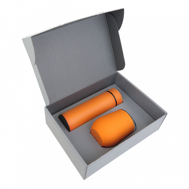 Набор Hot Box CS grey (оранжевый) с логотипом в Санкт-Петербурге заказать по выгодной цене в кибермаркете AvroraStore
