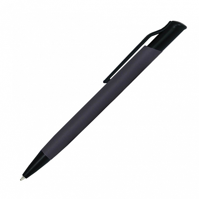 Шариковая ручка Grunge, темно-серая с логотипом в Санкт-Петербурге заказать по выгодной цене в кибермаркете AvroraStore