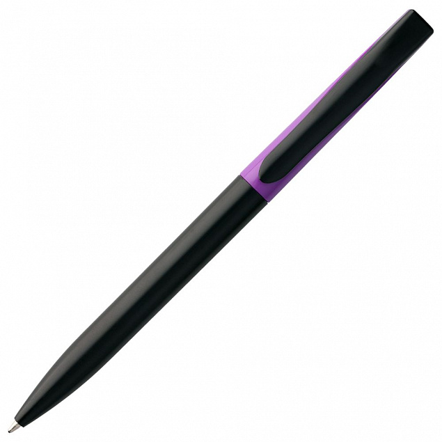 Ручка шариковая Pin Special, черно-фиолетовая с логотипом в Санкт-Петербурге заказать по выгодной цене в кибермаркете AvroraStore