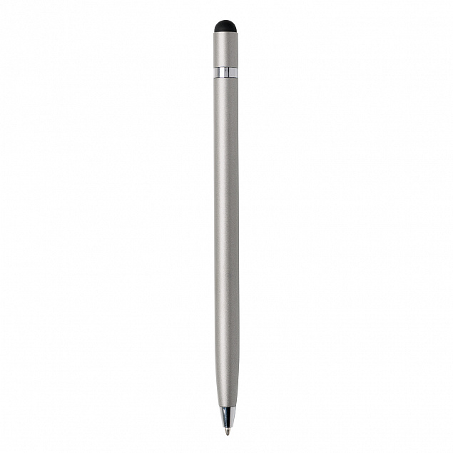 Металлическая ручка Simplistic, серебряный с логотипом в Санкт-Петербурге заказать по выгодной цене в кибермаркете AvroraStore