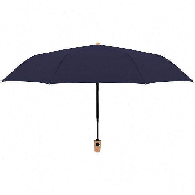Зонт складной Nature Magic, синий с логотипом в Санкт-Петербурге заказать по выгодной цене в кибермаркете AvroraStore