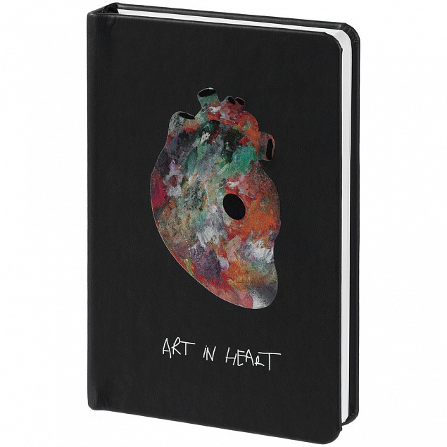 Блокнот Art In Heart, черный с логотипом в Санкт-Петербурге заказать по выгодной цене в кибермаркете AvroraStore