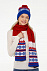 Шарф Happy View, красный с синим с логотипом в Санкт-Петербурге заказать по выгодной цене в кибермаркете AvroraStore