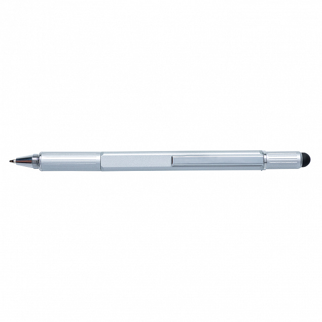 Многофункциональная ручка 5 в 1, серебряный с логотипом в Санкт-Петербурге заказать по выгодной цене в кибермаркете AvroraStore