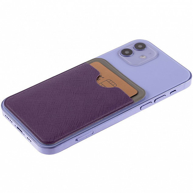 Чехол для карты на телефон Devon, фиолетовый с серым с логотипом в Санкт-Петербурге заказать по выгодной цене в кибермаркете AvroraStore