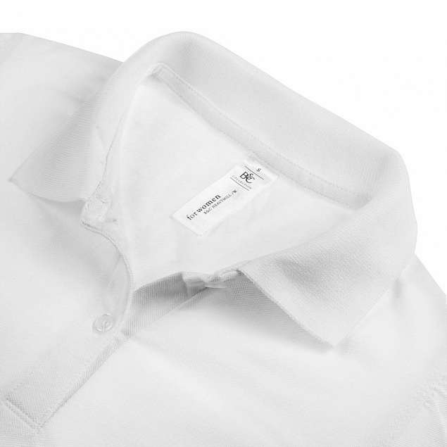 Рубашка поло женская Heavymill белая с логотипом в Санкт-Петербурге заказать по выгодной цене в кибермаркете AvroraStore