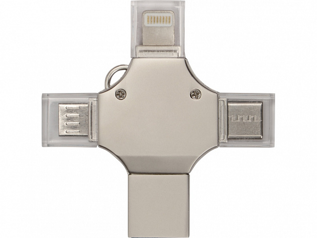 USB-флешка 3.0 на 32 Гб 4-в-1 «Ultra» с логотипом в Санкт-Петербурге заказать по выгодной цене в кибермаркете AvroraStore