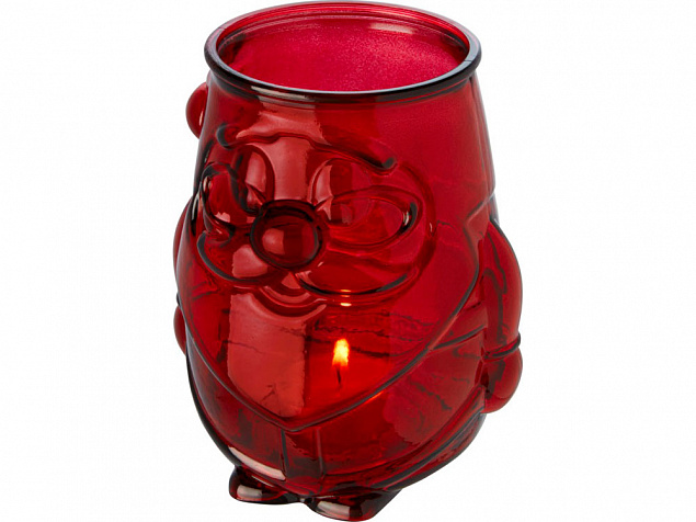 Подставка для чайной свечи Nouel из переработанного стекла, красный с логотипом в Санкт-Петербурге заказать по выгодной цене в кибермаркете AvroraStore