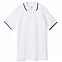 Рубашка поло мужская с контрастной отделкой Practice 270, белый/темно-синий с логотипом в Санкт-Петербурге заказать по выгодной цене в кибермаркете AvroraStore
