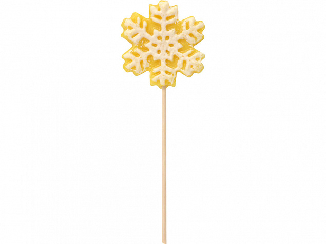 Карамель леденцовая на сахаре 3Д Снежинка, 40г, желтая с логотипом в Санкт-Петербурге заказать по выгодной цене в кибермаркете AvroraStore