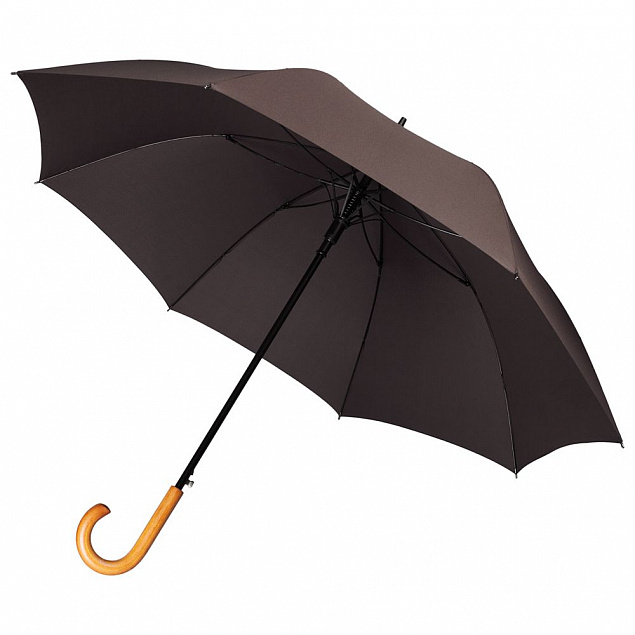 Зонт-трость Classic, коричневый с логотипом в Санкт-Петербурге заказать по выгодной цене в кибермаркете AvroraStore
