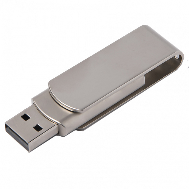 USB flash-карта SWING METAL (16Гб), серебристая, 5,3х1,7х0,9 см, металл с логотипом в Санкт-Петербурге заказать по выгодной цене в кибермаркете AvroraStore
