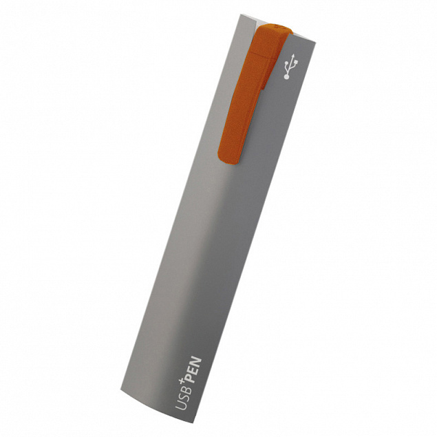 Ручка с флеш-картой USB 8GB «TURNUSsoftgrip M», оранжевый с логотипом в Санкт-Петербурге заказать по выгодной цене в кибермаркете AvroraStore