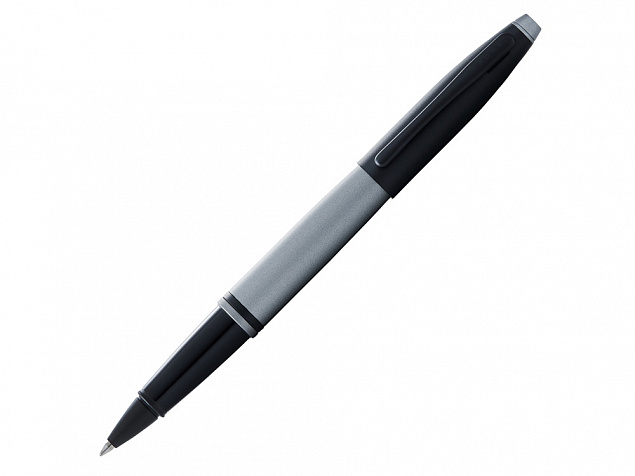 Ручка-роллер Calais Matte Gray and Black Lacquer с логотипом в Санкт-Петербурге заказать по выгодной цене в кибермаркете AvroraStore