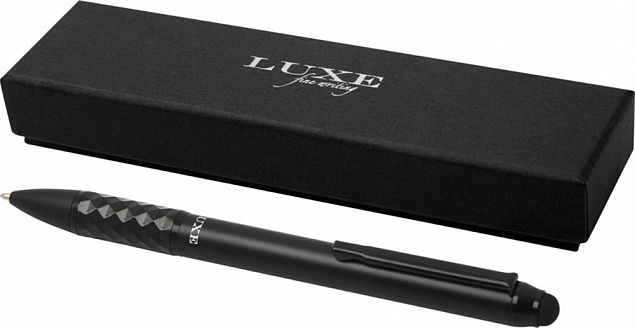 Tactical Dark шариковая ручка со стилусом, черный с логотипом в Санкт-Петербурге заказать по выгодной цене в кибермаркете AvroraStore